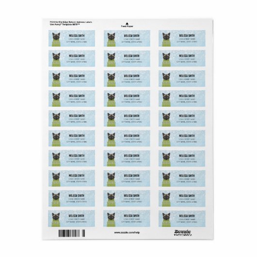 Kat Return Address Labels (Full Sheet)