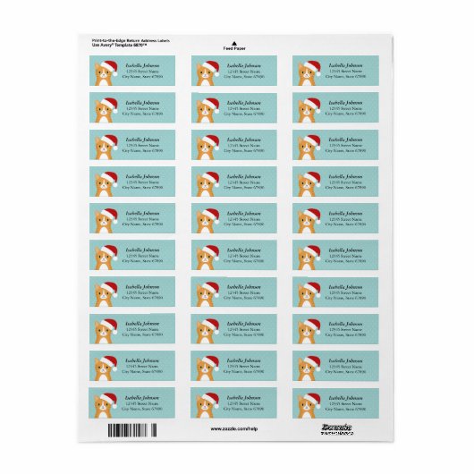Kat Return Address Labels (Full Sheet)