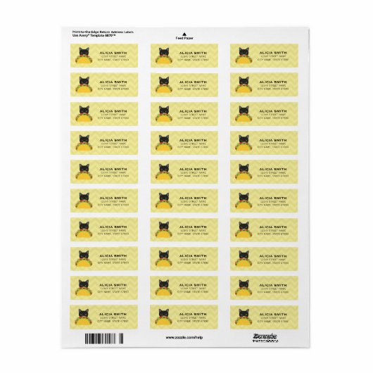 Kat Return Address Labels (Full Sheet)