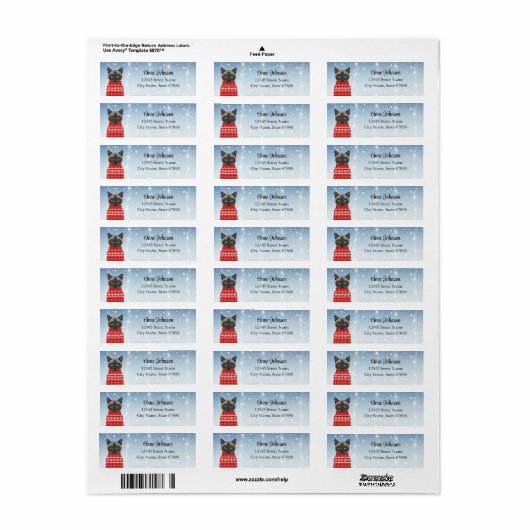 Kat Return Address Labels (Full Sheet)