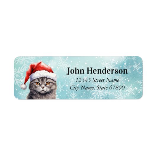 Kat Return Address Labels (Voorkant)