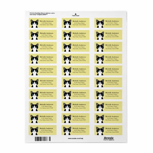 Kat Return Address Labels (Full Sheet)
