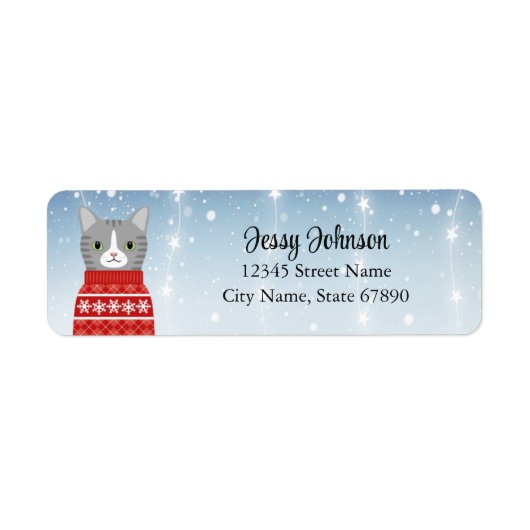 Kat Return Address Labels (Voorkant)