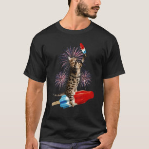 Kat Ridderpopulatie Retro Bomb Onafhankelijkheidsd T-shirt