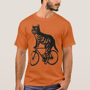 Kat Riding Bike Bicycle Cycle T-shirt