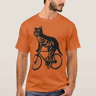 Kat Riding Bike Bicycle Cycle T-shirt