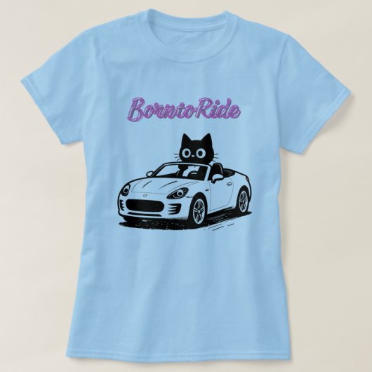 kat rijdt meme t-shirt (Design voorkant)