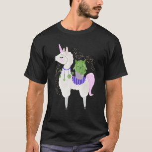 Kat rijdt op Llamacorn T-shirt Cactus Kinderen Mei