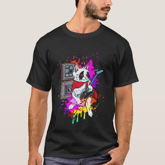 Kat Rock 'n' Roll T-shirt (Voorkant)