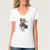 Kat Rockstar T-Shirt (Voorkant)