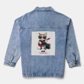Kat Rockstar T-Shirt Denim Jacket (Achterkant)
