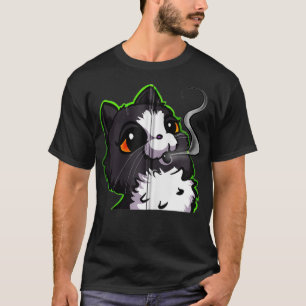 Kat roken en blijf geweldig Zip omhoog Zip T-shirt