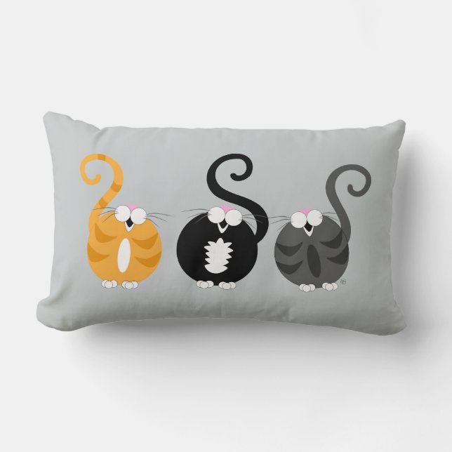 Kat Rolly Pollies Pillow Kussen (Voorkant)
