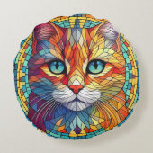 Kat Rond Kussen (Achterkant)