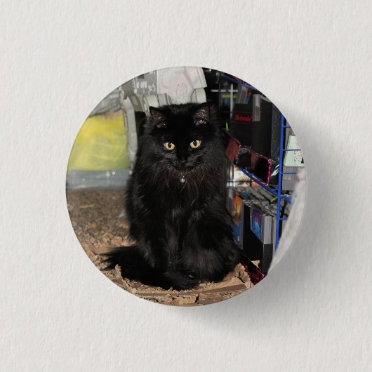 Kat Ronde Button 3,2 Cm (Voorkant)