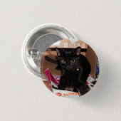 Kat Ronde Button 3,2 Cm (Voorkant /achterkant)