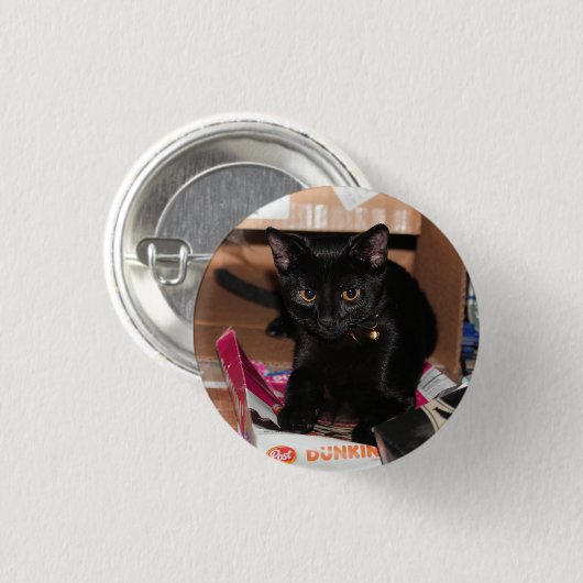Kat Ronde Button 3,2 Cm (Voorkant /achterkant)