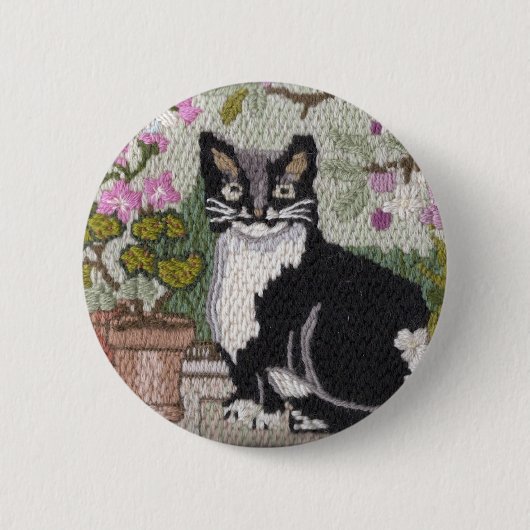 Kat Ronde Button 5,7 Cm (Voorkant)