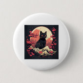 KAT RONDE BUTTON 5,7 CM (Voorkant)