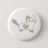 Kat Ronde Button 5,7 Cm (Voorkant)