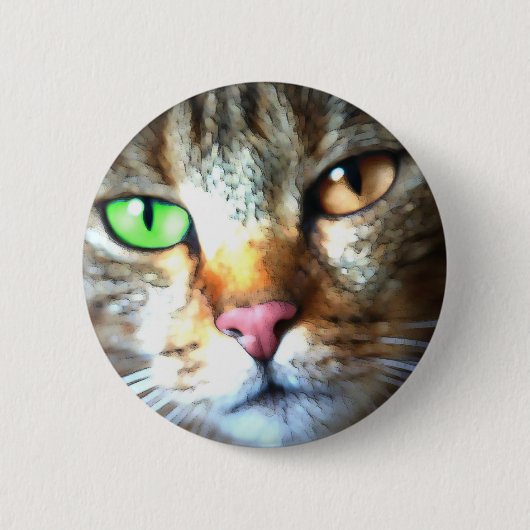 Kat Ronde Button 5,7 Cm (Voorkant)