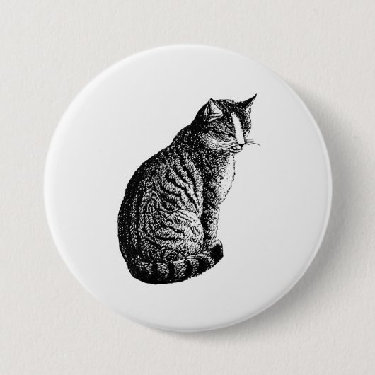 Kat Ronde Button 7,6 Cm (Voorkant)