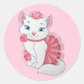 Kat Ronde Sticker (Voorkant)