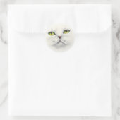 kat ronde sticker (Tas)