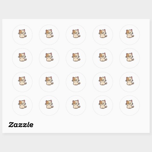 Kat Ronde Sticker (Vel)