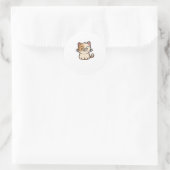 Kat Ronde Sticker (Tas)