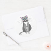 Kat Ronde Sticker (Envelop)