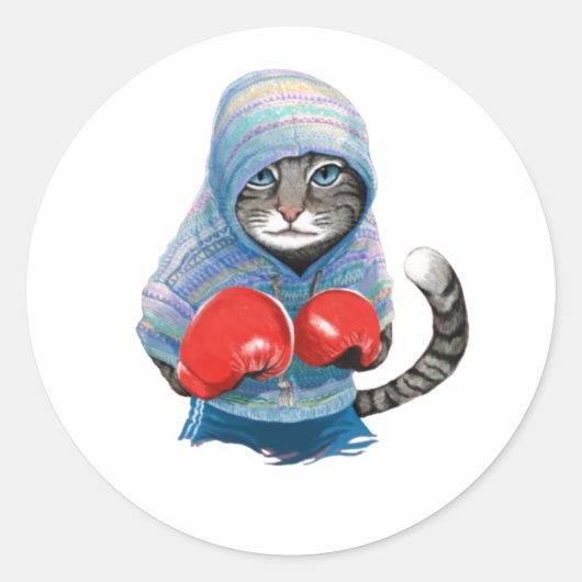 Kat Ronde Sticker (Voorkant)