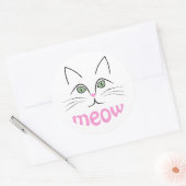 Kat Ronde Sticker (Envelop)