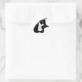 Kat Ronde Sticker (Tas)