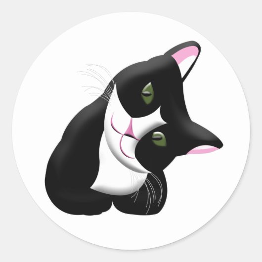 Kat Ronde Sticker (Voorkant)
