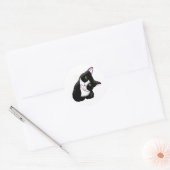 Kat Ronde Sticker (Envelop)