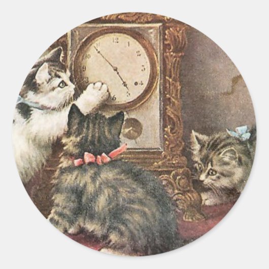 Kat Ronde Sticker (Voorkant)