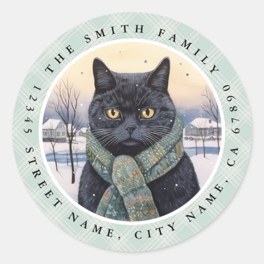 Kat Ronde Stickers (Voorkant)