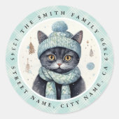 Kat Ronde Stickers (Voorkant)