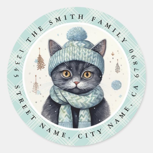 Kat Ronde Stickers (Voorkant)