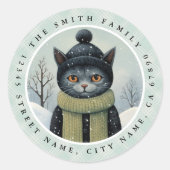 Kat Ronde Stickers (Voorkant)