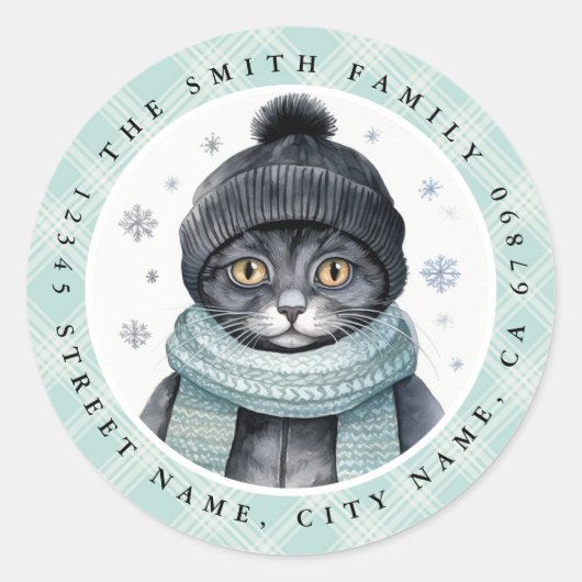 Kat Ronde Stickers (Voorkant)