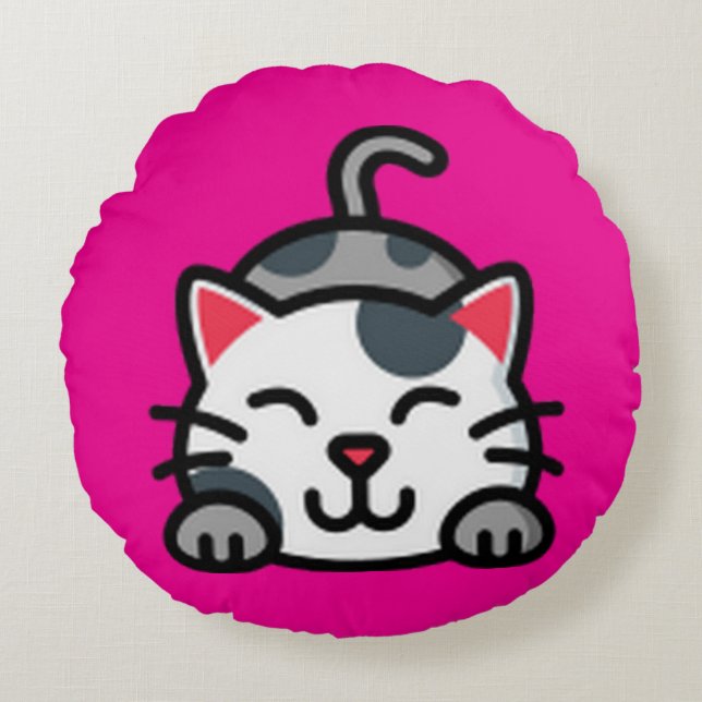 Kat rondreis rond kussen (Voorkant)