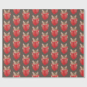 Kat Rood boek lezen bruin Cadeaupapier (Vlak)