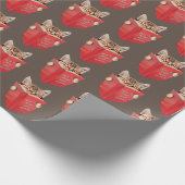 Kat Rood boek lezen bruin Cadeaupapier (Hoek)