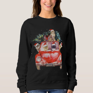 Kat Rood kerstboomkat Kat Santa Hat Trui