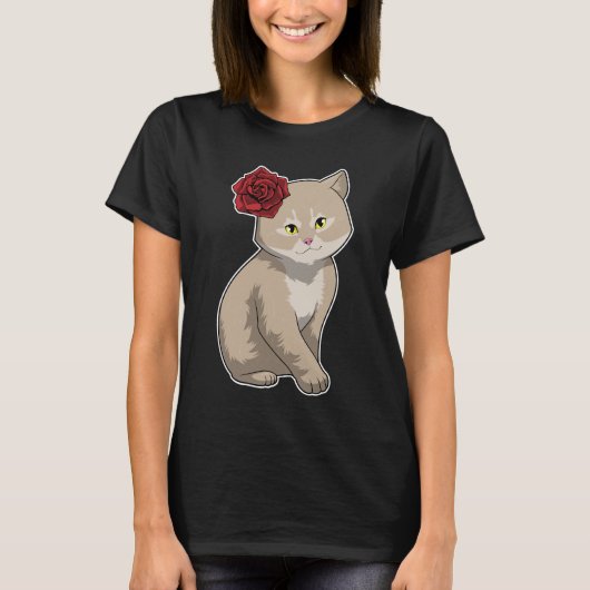 Kat Roos Bloem T-shirt (Voorkant)