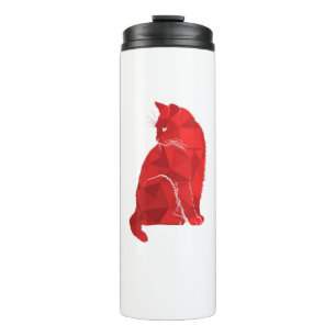 Kat roze kat kat kat miror poly thermosbeker