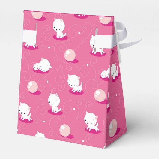 Kat Roze Kittens Sparkle Favor Box Bedankdoosjes (Achterkant)