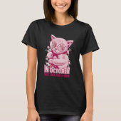 Kat roze lint t-shirt (Voorkant)